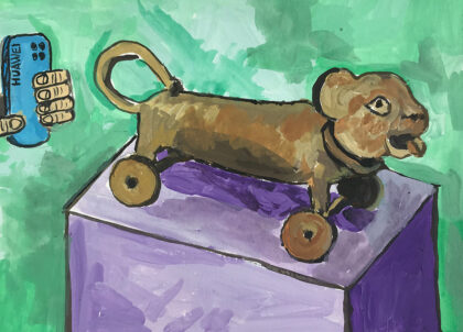 Haciendo una foto al culo del Simba-prehispanic-skater en el Museo de Antropología con la cámara cuádruple del #huawei