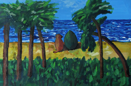 Mirando al mar from the back side