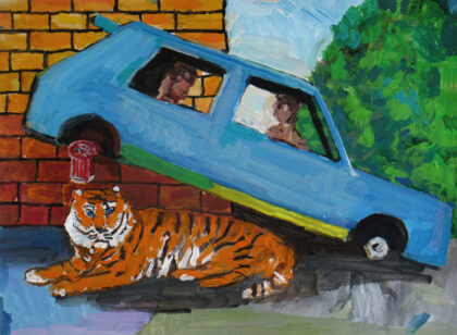 Siempre puede haber un tigre debajo de tu coche 🐯🐯🐯