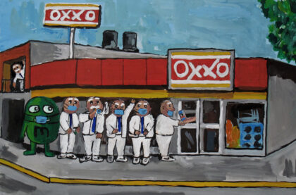 Print En la fila para la ultima chela