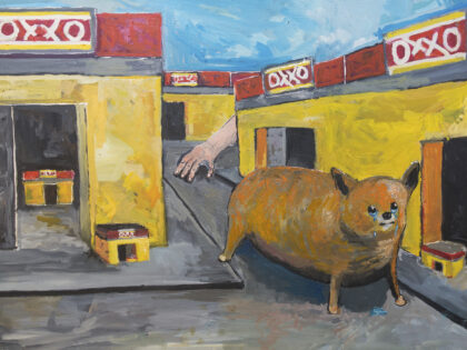Print Perro chihuahua acorralado en el mundo metaoxxo
