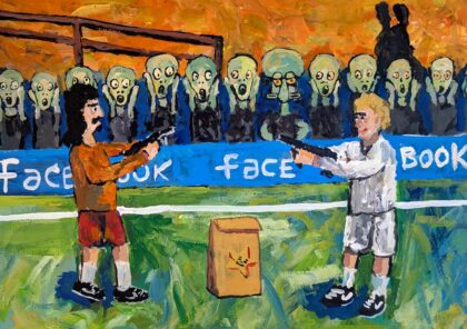 Una hamburguesa olvidada en un partido de fútbol